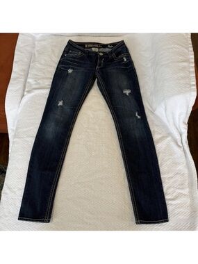 Hydraulic Bailey Skinny Size 5/6, Controlled Rips Women’s Jeans Blue